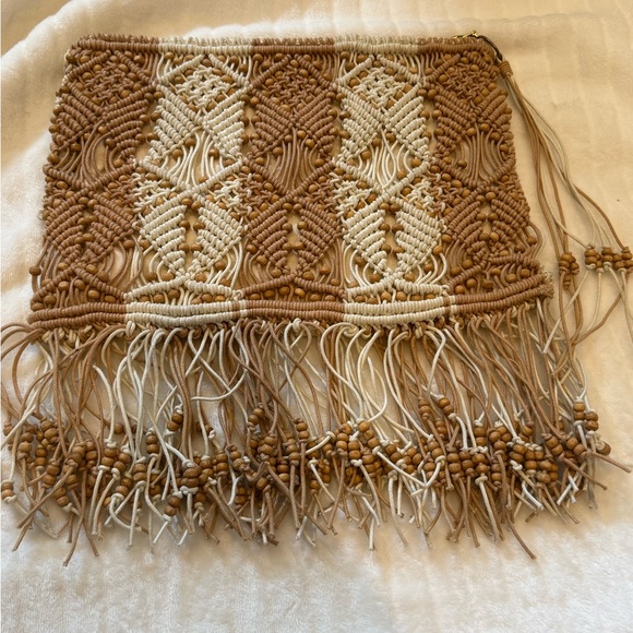 ✨ STUNNING Ulla fringe Johnson April Macramé Bag "Hand-macramé ✨ - Picture 4 of 7